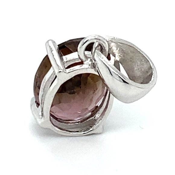 Tourmaline 3.20ct Platinum Solid Silver Pendant - Picture 5 of 6